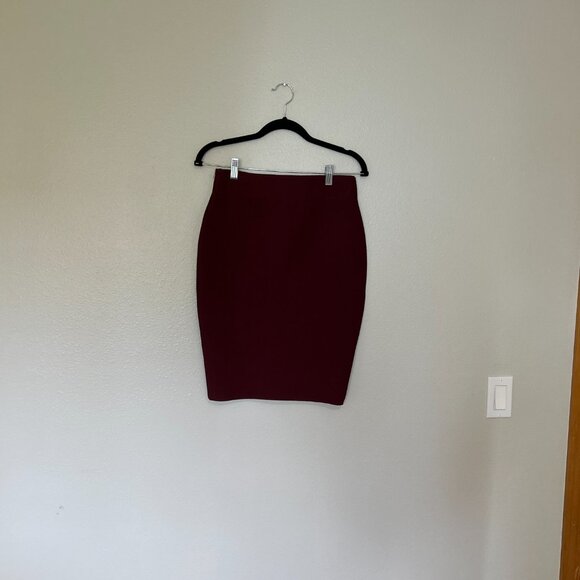 Shinestar  Maroon stretch Body contour pencil skirt    Size L - Picture 3 of 6